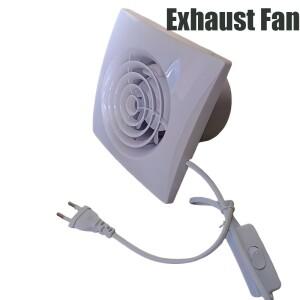 220V EUUKAU 4인치6인치 전기 배기 팬 화장실 강력 무소음 가정용 벽걸이 주방 인라인 덕트 환풍기