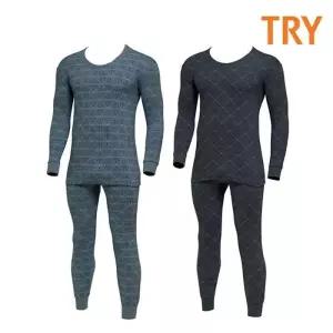 TRY 뉴 날염 보온메리 남성 내복 상하세트 남자내의 (23449672A)