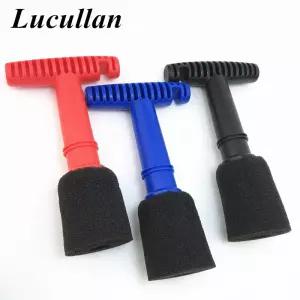 Lucullan 디자인 폼 피팅 매립형 러그 너트 휠 청소 브러시(손잡이 및 탈착식 인서트 스폰지 )