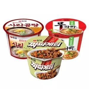 농심 큰컵 12 사리곰탕4+무파마4+짜파게티4