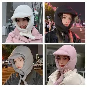 [하프클럽/셀러허브_레저캠핑]따뜻한 모자워머 여성 바람막이 후드 패딩 모자