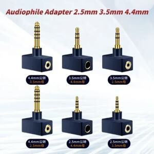 audi 호환ophile 어댑터 2.5mm 4.4mm 커넥터 남성-여성 잭 변환기 오디오 소비자 전자 제품