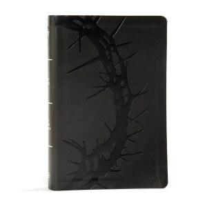 KJV 대형 인쇄 개인 사이즈 참고 성경, 숯 가죽터치 가시관, KJV 성경, 빨간 글씨, 순수 케임브리지 텍스트, 프레젠테이션 ... 풀 컬러 지도, 읽기 쉬운 성경 MCM 타입