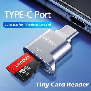 레노버 씽크플러스 USB C 타입C SD 카드 리더 메모리 미니 메탈 트랜플래시 어댑터 TF 폰용