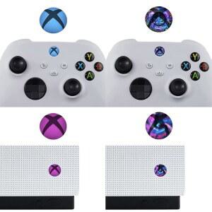플레이바이탈 커스텀 홈 버튼 전원 스위치 & 및 S, S / KINECT 원 - 엘리트 팩 60개 컨트롤러, XBOX 컨트롤러 SERIES 스킨 콘솔 스티커 커버 ONE