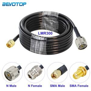 LMR-300 SMA 수 암-N 암 커넥터 50-5 동축 케이블 RF 어댑터 50 Ohm 저손실 1 개