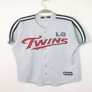 LG Twins 엘지트윈스 야구져지/반팔/문선재 유니폼 구제 중고 프로야구 응원복 캐주얼 남성용 L 100