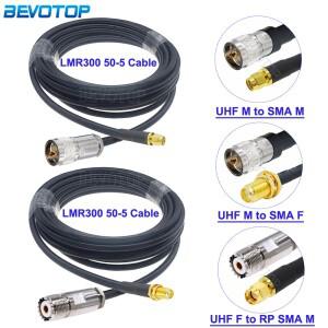 1PCS LMR-300 SMA 남성여성-PL259 UHF 남성SO239 암 커넥터 50Ohm 50-5 동축 케이블 UHF-SMA RF