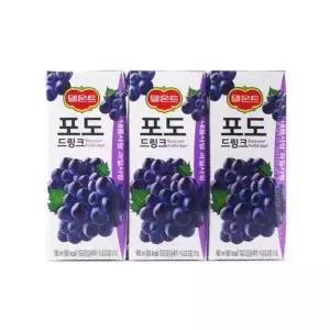 [아트박스]/오피스큐 롯데 델몬트드링크팩 포도 190ml x 24개입