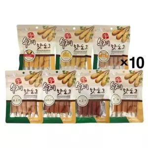 고기말이껌 펫스토리 수제 핫도그 100g X10 고기말이 강아지 간식
