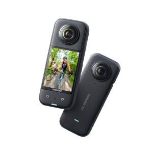 Insta360 X3 - 방수 360 액션 카메라, 1/2인치 48MP 센서, 5.7K 360 액티브 HDR 비디오, 72MP 360 사진, 4K 싱글 렌즈, 60fps Me 모드, 안정화, 2.29인치 터치스크린, AI 편집, 라이브 스트림