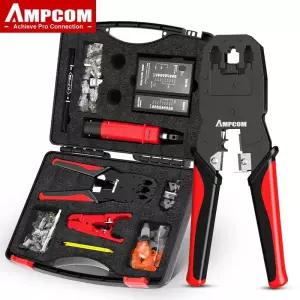 랜선툴 랜툴 AMPCOM RJ45 크림퍼 Lan 테스터 세트 이더넷 케이블 스트리퍼 펀치 다운 rj 45 rj11 커넥터 12