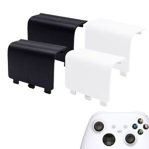 KELIFANG 교체용 배터리 커버 도어 XBOX 화이트) 수리 S 호환되는 시리즈 컨트롤러(2020), 컨트롤러(블랙, X, 백쉘 무선 화이트)와 부품(블랙,