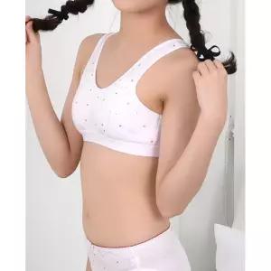 초등여아 하트무늬 1단계 스포츠브라 입기편한 쥬니어속옷 입는
