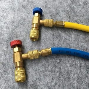 액체 안전 밸브 R410A R22 에어컨 냉매 도구 14 어댑터 수리 및 불화물