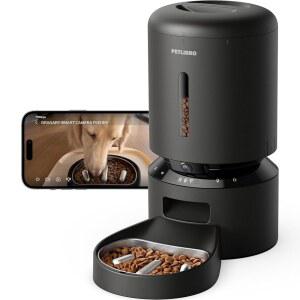 PETLIBRO 카메라가 있는 자동 강아지 피더, 비디오, 디스펜서 WI-FI, 그릇, 푸드 고양이 슬로우 1080P 오디오가 야간 사료 HD 스틸 스테인리스 피더 양방향 트레이 시야가 5G