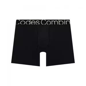 CODES COMBINE INNERWEAR 미드라이즈 롱 드로즈_블랙