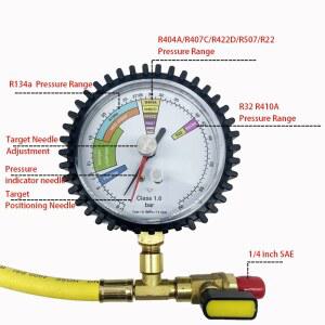 에어컨 자동차 HVAC 시스템용 질소 압력 게이지 테스터 R134a R22 R407C R410A R404A R507 R32