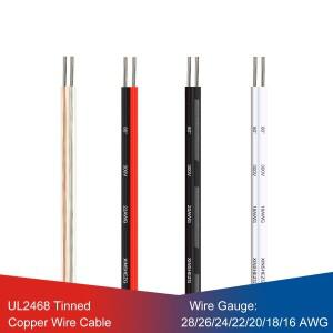 전기 와이어 스피커 케이블 24 26 28 AWG 2 핀 코어 1m Led 12V 220V Rgb 구리 전원 투명 전선