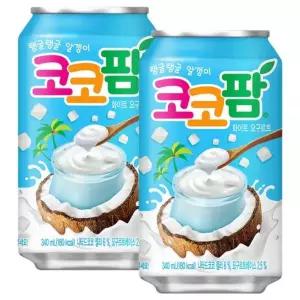 해태 코코팜 화이트 요구르트 340ml 24캔/코코넛 젤리 알갱이 캔 음료 단체 행사 과즙 간식 사무실 아동