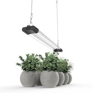 APICDOM LED 그로우 라이트 풀 스펙트럼 연결 가능 5000K 일광 + 660nm 적색 실내 식물 조명 기구 (2피트)
