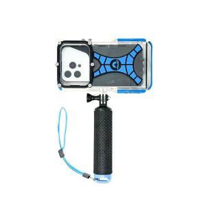ProShot Dive 2.0 - iPhone용 수중 하우징 등급이 130피트입니다. 수중 카메라 하우징은 17개의 Pro Max를 제외한 모든 iPhone과 호환됩니다. 다이빙 및 스노클링을 위한 방수 케이스. (블랙 / 블루)