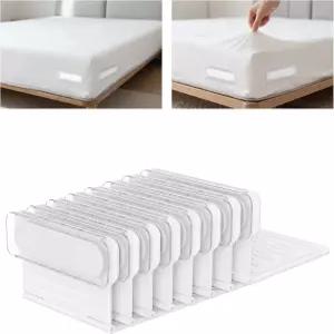 모서리용 맞춤 시트 홀더 8Pcs 헤비 듀티 침대 단단하고 단단히 고정하고 모든 매트리스 안전하게 느슨한