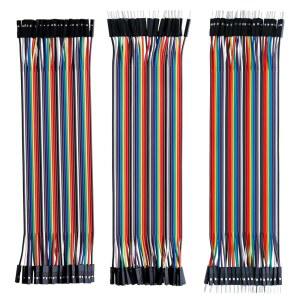 ELEGO 120pcs 다색 듀폰 와이어 40핀 남성 대 여성, 40핀 남성 대 남성, 40핀 여성 브레드보드 점퍼 리본 케이블 키트, 아두이노 프로젝트와 호환 가능