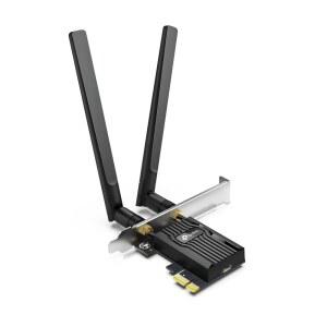 데스크톱 PC AX3000(아처 TX55E), 블루투스 5.2, WPA3, 802.11ax 듀얼 밴드 무선 어댑터용 TP-Link WiFi 6 PCIe WiFi 카드, MU-MIMO, 초저지연, Windows 11, 10(64비트)만 지원