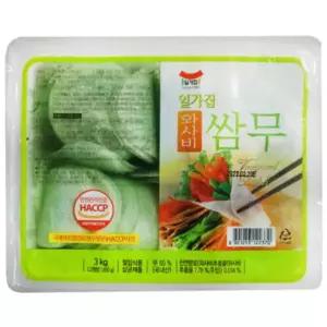 일가집 일미 쌈무 3kg / 일미 와사비쌈무 3kg x 4팩 (박스)