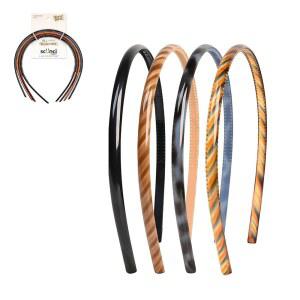 Scunci by Conair Effortless Beauty Skinny 헤어밴드 - 여성용 플라스틱 헤드밴드 - 여성용 헤어 액세서리 - 중립 색상 - 4 카운트