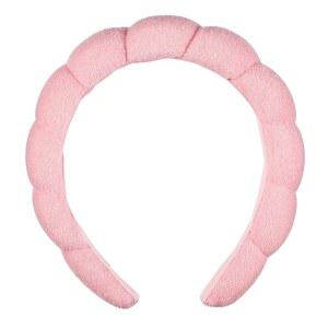 코네어 스파 메이크업 및 페이스 워싱 헤드밴드, 핑크 버블 디자인, 1 카운트, 세안용 초흡수성 극세사 헤드밴드, 부드러운 테리 천, 노 스퀴즈, 노 풀 밴드 순한 헤어 앤 헤드