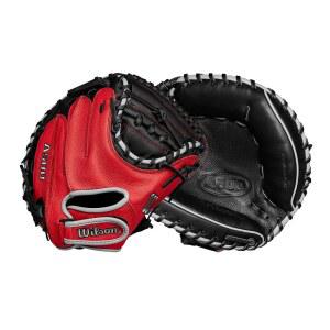 WILSON A500 81.3CM(32인치) 청소년 야구 포수 투구, 오른손 장갑 /레드 블랙 /그레이