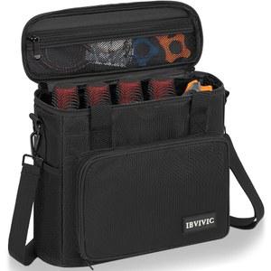 아이비빅 4 슬롯 무선 마이크 케이스 폼, 마이크 휴대용 여행 가방, 어깨끈 마이크 수납 가방 포함 노래, 노래방, 파티용