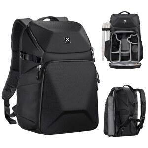 K&F CONCEPT 카메라 백팩 하드 쉘 20L 사진 카메라 가방 하드쉘 케이스 삼각대 홀더 및 노트북 수납 공간 포함