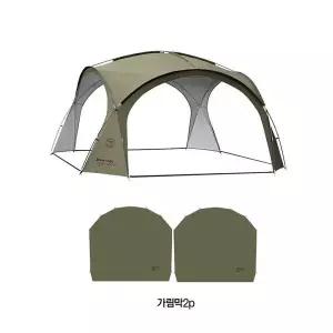 [알티피아]가림막포함 10인용 8 돔쉘터 야외텐트 카키