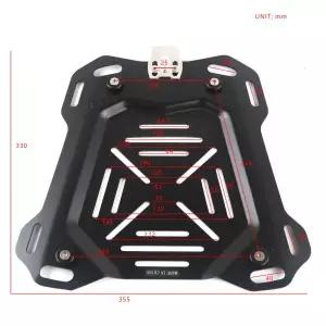 45l/55L/65L 강판 테일 박스 퀵 릴리스베이스 스탬핑 하단 플레이트 오토바이 랙 액세서리