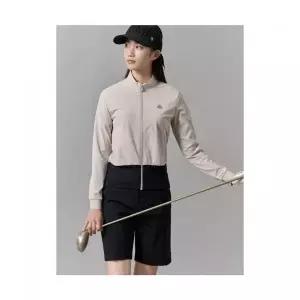 매장정품 빈폴 BEANPOLE GOLF 여성 트리코트 집업 티셔츠 - 베이지 BJ5441NA2A 723177