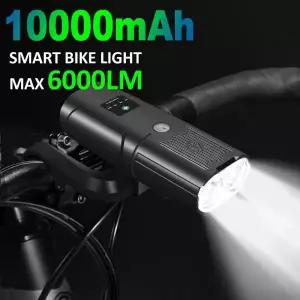 NEWBOLER 스마트 자전거 라이트 전면 10000mAh 6000루멘 방수 USB MTB 도로 사이클링 램프 액세서리