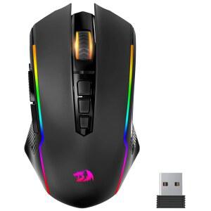 REDRAGON 게이밍 마우스 8000 DPI 무선 충전식 인체 파이어 공학적 백라이트 PC 블랙 프로그래밍 버튼이 게이머 가능한 게이머용 RGB 있는 마우스 게이밍 윈도우 70시간