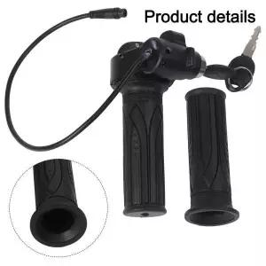 48V eBike 스로틀 그립6PIN 키 포함 전기 스쿠터 삼륜차 오토바이 7/8인치 22MM 핸들바 블랙 지원