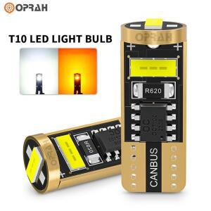 2pcss  W5W LED T10 빛 자동차 인테리어 돔 도어 신호 램프   2055SMD 웨지 사이드 주차 위치 전구