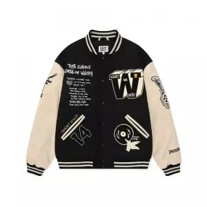 매장정품 와키윌리 WACKY WILLY 패치워크 바시티 자켓 블랙 MG2404JK19BK 726248