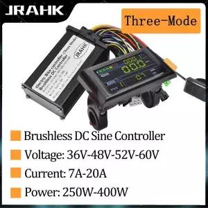 JRAHK 36V-60V 사인파 컨트롤러 브러시리스 DC 250W-400W 7A-20A 전자 자전거 및 스쿠터용 대형 컬러 디스플레이