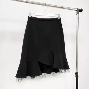 EAMT 치마 여성 망사 패치 쉬폰 S/S 레이스 피쉬 프릴 EUNG1