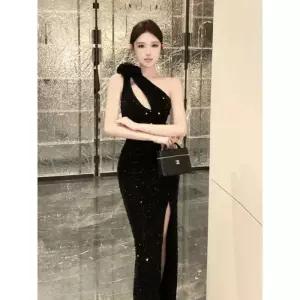 솔저스여친 원피스 랩 타이트 롱스커트 드레스 OPH1