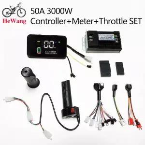 사인파 50A 3000W 브러시리스 모터 컨트롤러 3단 조절 가능한 스로틀 LCD 계기판 세트 전기 자전거 오토바이용