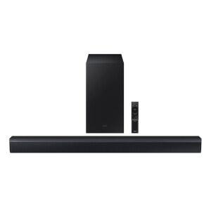 삼성 HW-C450 2.1ch 사운드바, DTS Virtual X, 서브우퍼 포함, 베이스 부스트, 어댑티브 사운드 라이트, 게임 모드, 블루투스, 무선 서라운드 사운드 호환