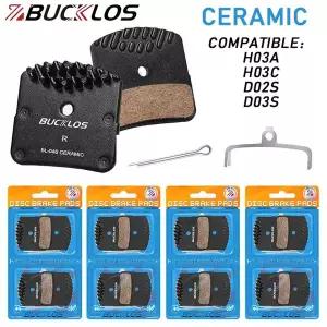 BUCKLOS 자전거 유압 브레이크 패드 세라믹 자전거 브레이크 패드 방열 도로 산악 H03A H03C D02S D03S