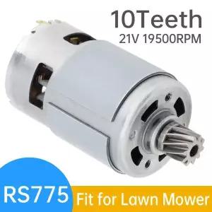 RS775 DC 모터 19500RPM 21V 10 톱니 헬리컬 기어 고토크 잔디깎이/헤지 트리머/스트링 교체용